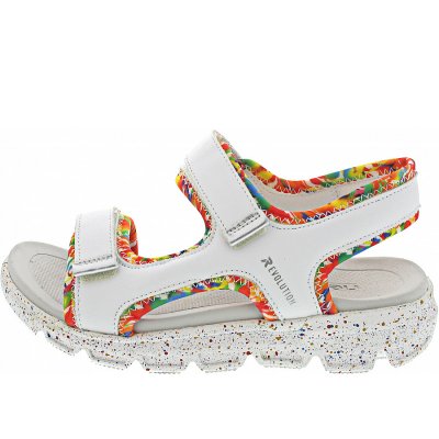 Rieker Sandale in weiss-silver-reinweiss