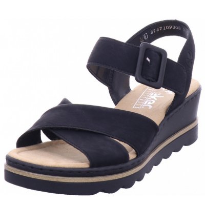 Rieker fsk damen sandalen Sandalette in schwarz