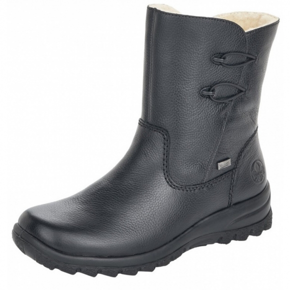 Rieker Kurzstiefel in schwarz mit Schurwolle