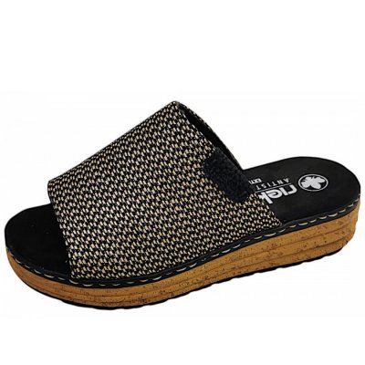 Rieker Pantolette in schwarz multi 90