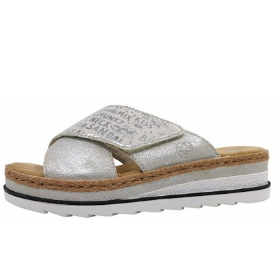 Rieker Vanatu/Aleria Pantolette in 80 Kreide-Silver Rieker Vanatu/Aleria Pantolette in 80 Kreide-Silver