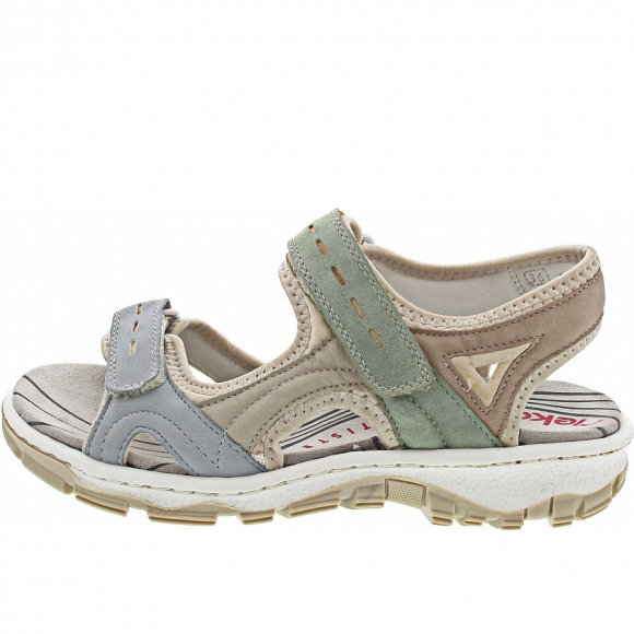 Rieker Sandale in bleu/crema/peppermin
