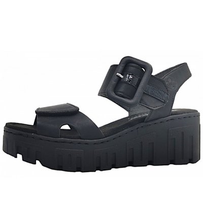 Rieker France/Lagro Sandale in 00 schwarz