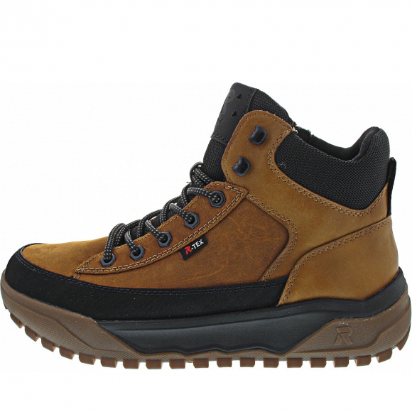 Rieker Schnürstiefel in schwarz-butterscotch