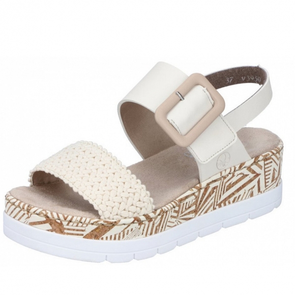 Rieker Sandale in creme porzellan