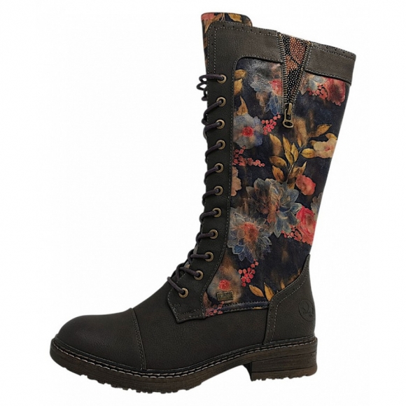 Rieker Stiefel in mud/ozean-multi/schw 91