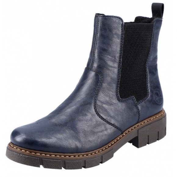 Rieker Chelsea-Boot in pazifik/blk