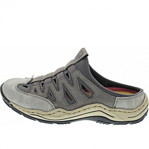 Rieker Clogs in cement/grey/blei