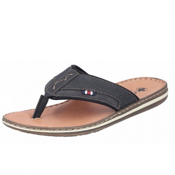 Rieker Pantolette in schwarz anthrazit