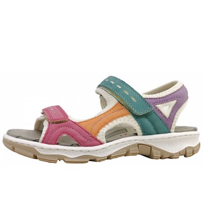 Rieker Morelia Sandale in 92 lipstick/aprikot/mint