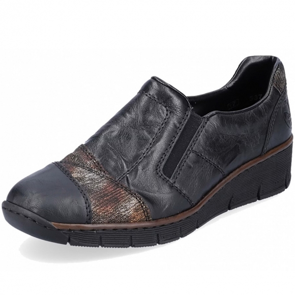 Rieker Slipper in schwarz