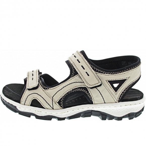 Rieker Sandale in crema-schwarz