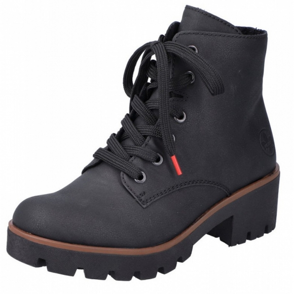 Rieker Schnürstiefelette in schwarz