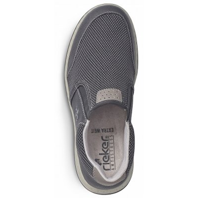 Rieker Slipper in schwarz/grau-schwarz/polvere