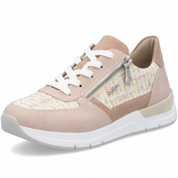 Rieker Schnürschuh in beere/fuchsia-carnation/offwhite-multi