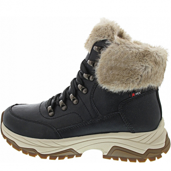Rieker Schnürstiefel in schwarz/beige/schwar