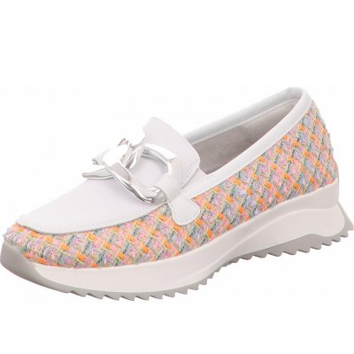 Rieker Slipper in weiß kombi.