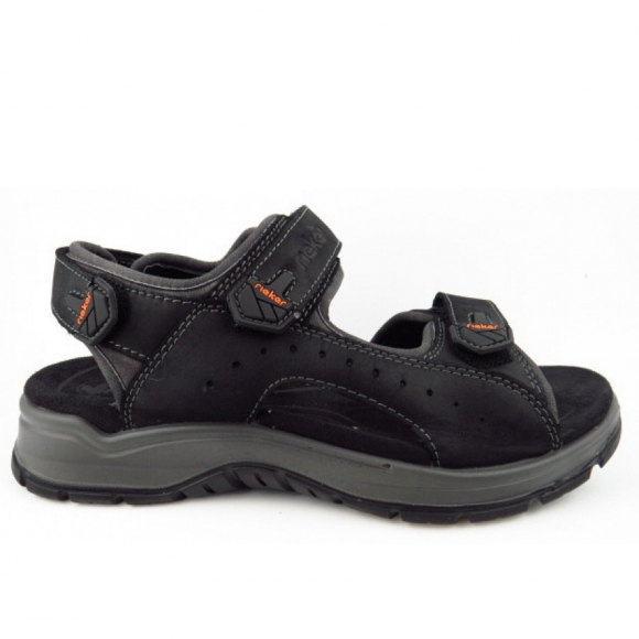 Rieker FSK Herren Sandalen Sandale in schwarz/rauch