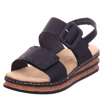 Rieker fsk damen sandalen Sandalette in schwarz