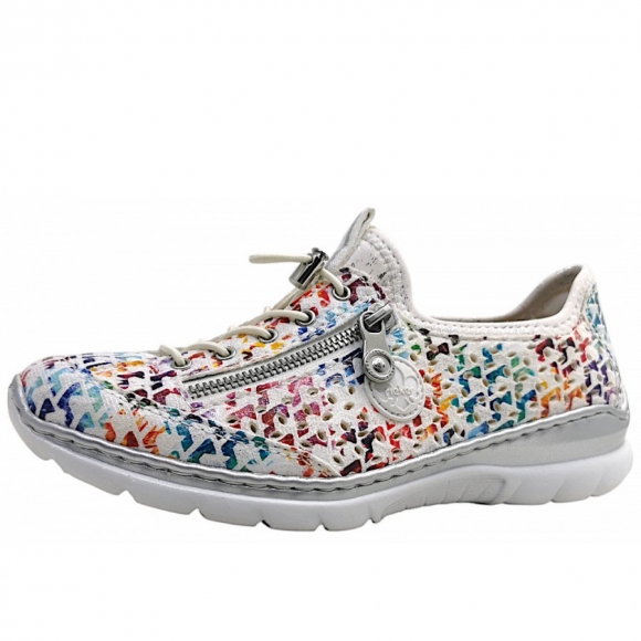 Rieker Slipper in multi/weiss-silber