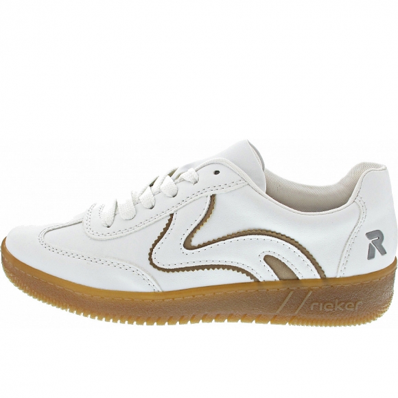 Rieker Sneaker low in weiss/camel