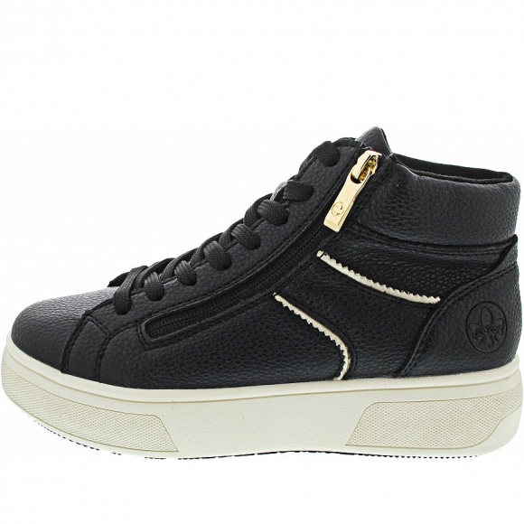 Rieker Sneaker high in schwarz/palegold
