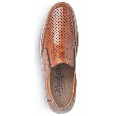 Rieker Slipper in peanut/peanut/pazifik