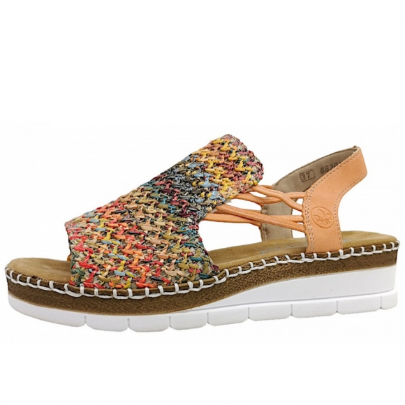 Rieker Flechtana/Morelia Sandale in 90 multi/ aprikot