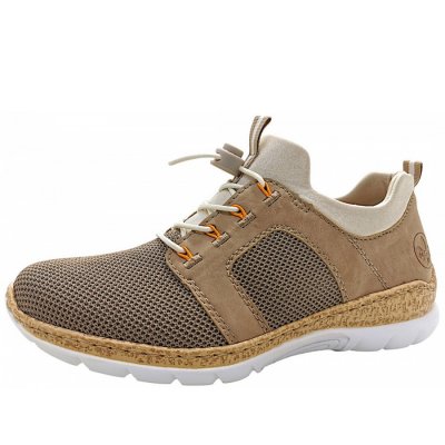 Rieker Knittech/Nabukino/Scuba Slipper in camel/perlcreme