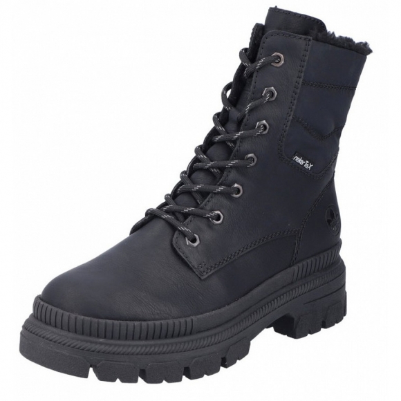 Rieker Schnürstiefel in schwarz WF