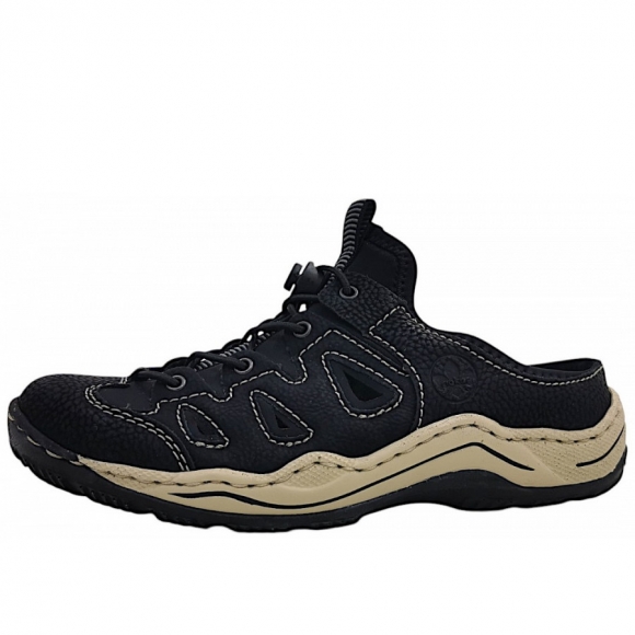 Rieker Pantolette in schwarz/schwarz/schw