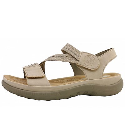 Rieker Morelia/Ribbonstretch Sandale in 62 Ginger/ Cliff-Weiss