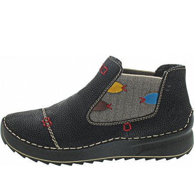 Rieker Chelsea-Boot in schwarz-brandy-honig