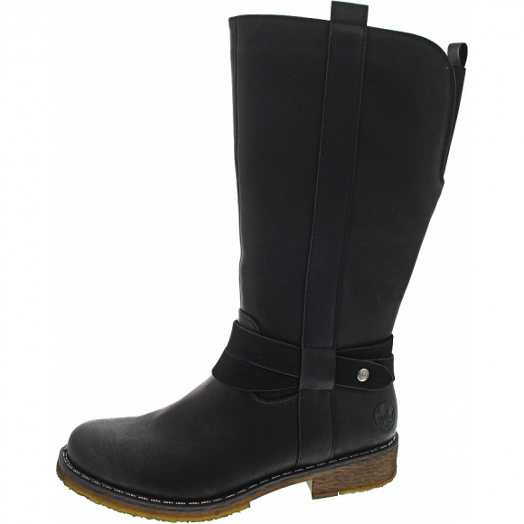 Rieker Schaftstiefel in schwarz/schwarz