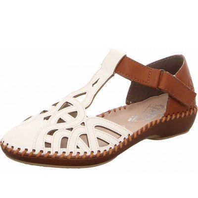 Rieker Sandalette in weiß kombi.
