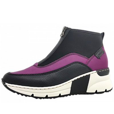 Rieker Stiefel in 30 schwarz/rosa