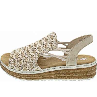 Rieker Sandale in beige-silber/cliff