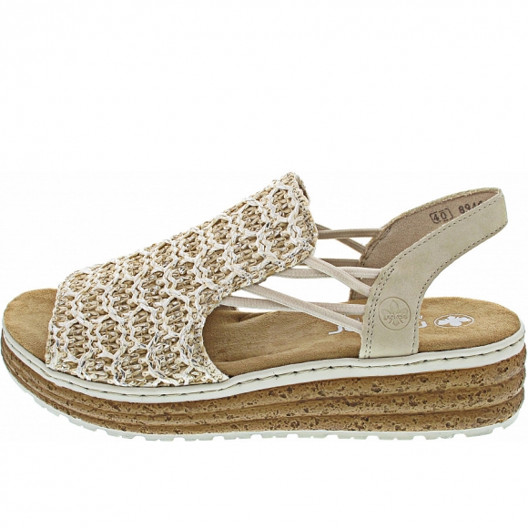 Rieker Sandale in beige-silber/cliff