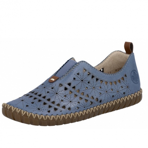 Rieker Slipper in jeans blau