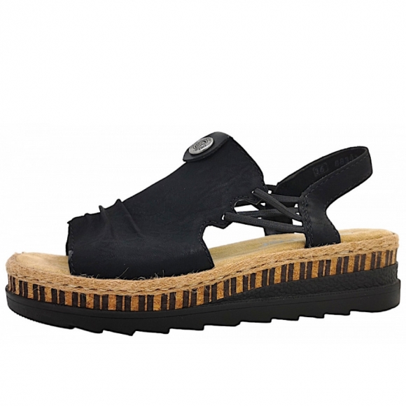 Rieker Nabukino Sandale in 00 schwarz