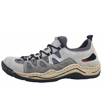 Rieker Dollaro/Merapi/Scuba Slipper in 40 Cement/ Grey/ Blei