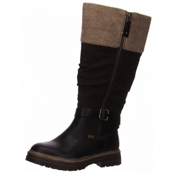 Rieker Stiefel in schwarz kombi.