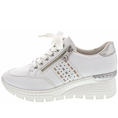 Rieker Sneaker in weiss/rose/silver
