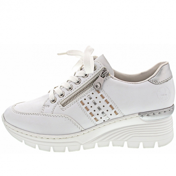 Rieker Sneaker in weiss/rose/silver