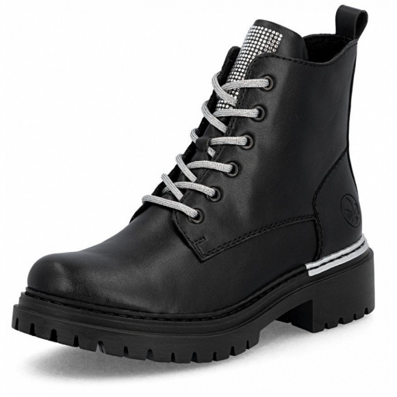 Rieker Schnürstiefel in schwarz
