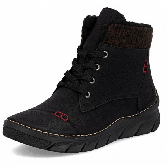 Rieker Schnürstiefel in schwarz