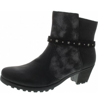 Rieker Stiefelette in schwarz/schwarz-silb