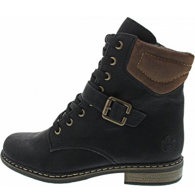 Rieker Schnürstiefel in schwarz-sherry