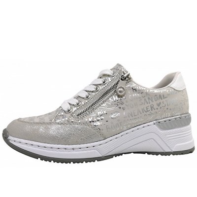 Rieker Aleria/Vanatu/Alabama/Foi Schnürer in 90 Silver/Weiss/Bianco