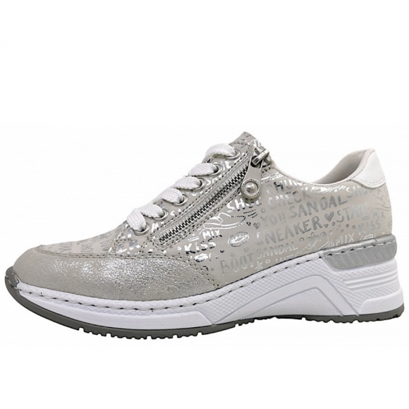 Rieker Aleria/Vanatu/Alabama/Foi Schnürer in 90 Silver/Weiss/Bianco